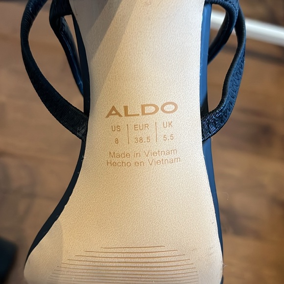 Aldo Okurra Black Strappy Sandals Size 8 - Picture 14 of 14